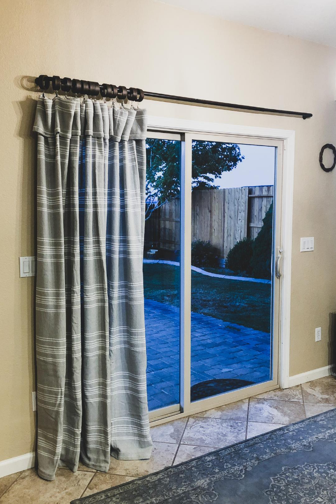 Diy Sliding Door Curtain From A, Types Of Curtains For Sliding Glass Doors