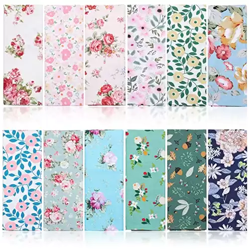 Tatuo 24 Pcs Cotton Napkins Cloth Napkins 15 x 15 Inch Floral Napkins Dinner Napkins Washable for Family Dining Cocktail Parties Wedding Kitchen Dining Room Table(Lovely Flowers)